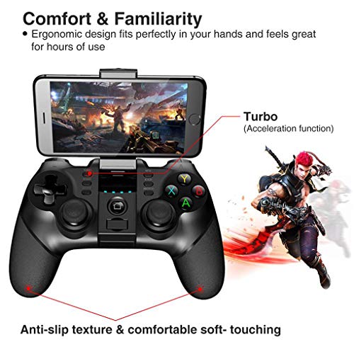 LYY Pad Controller Bluetooth Gamepad Juego Móvil Gatillo Palanca De Mando Adecuados para Android Móvil TV Box PC PS3 VR