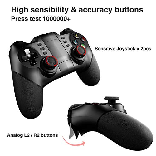 LYY Pad Controller Bluetooth Gamepad Juego Móvil Gatillo Palanca De Mando Adecuados para Android Móvil TV Box PC PS3 VR