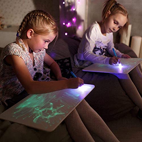 Magic Light Drawing Pad for Kids,Fun Drawing Pad Board Glow in Dark Light Up Drawing Board Educational Learning Drawing Kids Toys Gifts (A3)