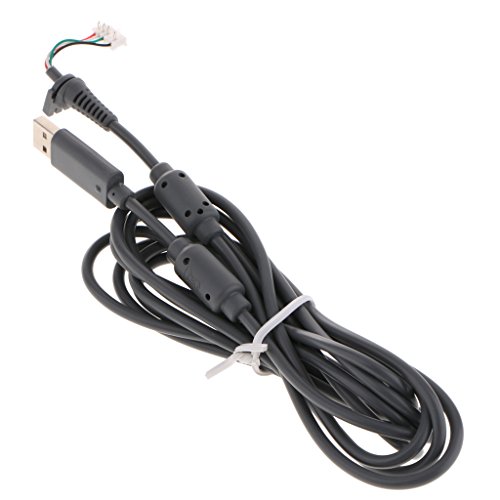 MagiDeal para Rock Band Xbox 360 Reemplazo De Batería Cableado con Controlador USB Cable 8ft Gris