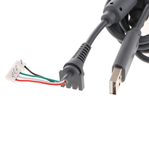 MagiDeal para Rock Band Xbox 360 Reemplazo De Batería Cableado con Controlador USB Cable 8ft Gris