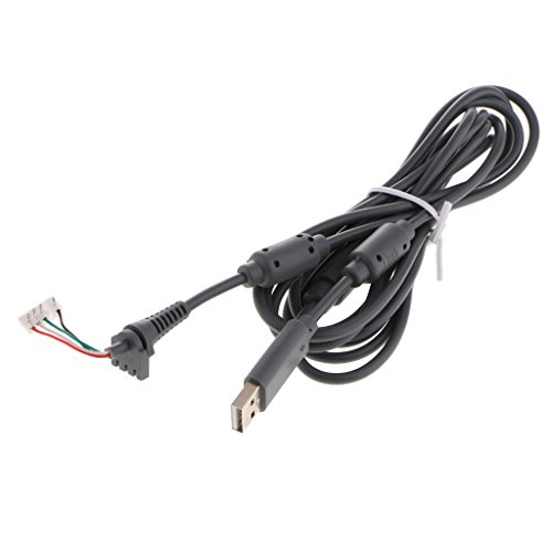 MagiDeal para Rock Band Xbox 360 Reemplazo De Batería Cableado con Controlador USB Cable 8ft Gris