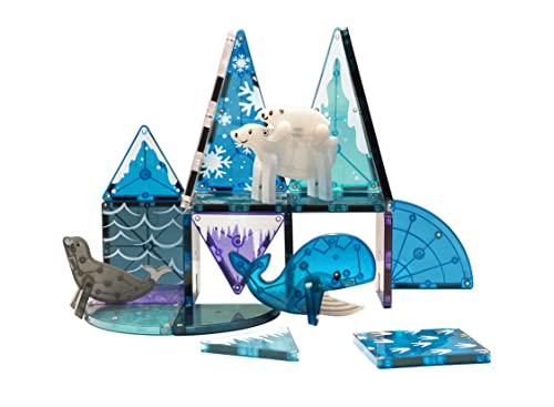 Magna-Tiles Artic Animals 25 Piece Set, The Original Magnetic Building Tiles For Creative Open-Ended Play, Educational Toys For Children Ages 3 Years + (25 Pieces) (21125)