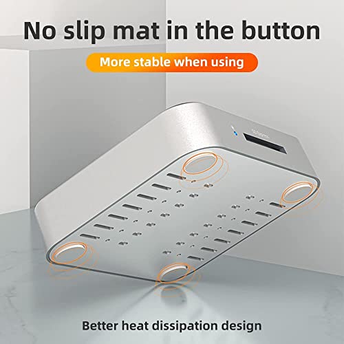 MAIWO K3016SD Disco Duro Externa Docking Station,Base de Disco Duro de Doble bahía M.2 SATA / NVME, Lector de Tarjetas de Memoria Caja de Disco Duro Externo.