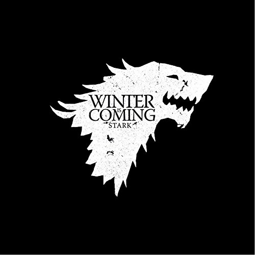 MAKAYA Camiseta Negra Mujer - Winter IS Coming Stark - Juego de Tronos L