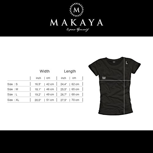 MAKAYA Camiseta Negra Mujer - Winter IS Coming Stark - Juego de Tronos L