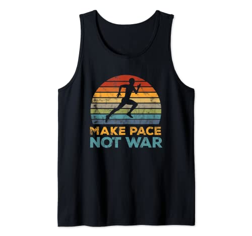 Make Pace Not War – Divertido corredor motivador para correr Camiseta sin Mangas