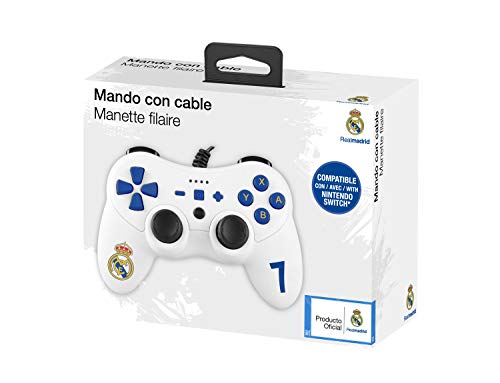 Mando controller para Nintendo Switch, con cable, Real Madrid