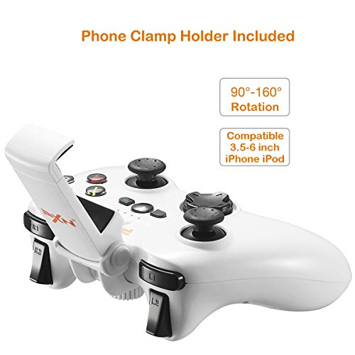 Mando de juegos móvil inalámbrico para iOS, Megadream Gampad, soporte para iPhone Xs, XR X, 8 Plus, 8, 7 Plus, 7 6S 6 5S 5, iPad, iPad Pro Air Mini, Apple TV – Juego directo [certificado MFi]