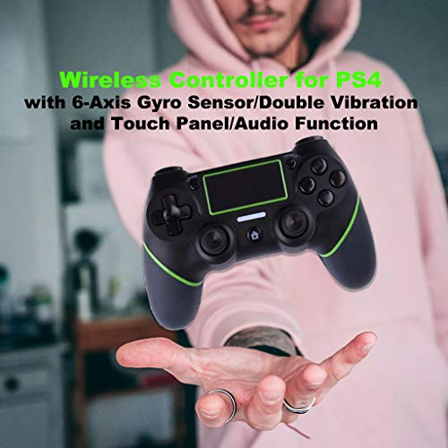 Mando PS4 Inalámbrico, RCCBOOST Bluetooth Mandos Gamepad Joystick para Playstation 4 PS4/PS4 Slim/PS4 Pro con Daul Motor Vibration | 600mAh Battery |3.5mm Audio Jack Speaker |Touch Panel(Blue)