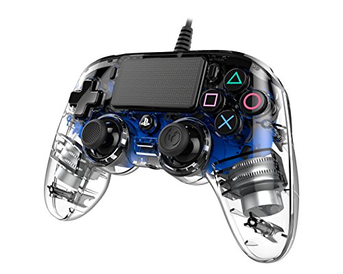 Mando PS4 Nacon Compact Azul Transparente