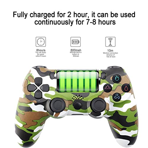 Mando PS4 vibración Dual Mando Game para Playstation 4/PS4 Slim/PS4 Pro con Conector de Audio/Panel táctil/Control de Movimiento de Seis Ejes (Color : Army Green)