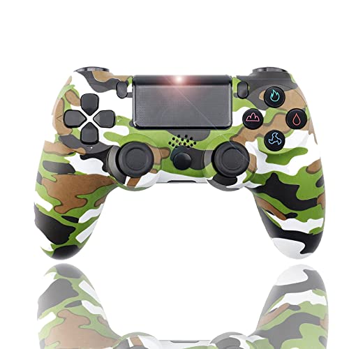 Mando PS4 vibración Dual Mando Game para Playstation 4/PS4 Slim/PS4 Pro con Conector de Audio/Panel táctil/Control de Movimiento de Seis Ejes (Color : Army Green)