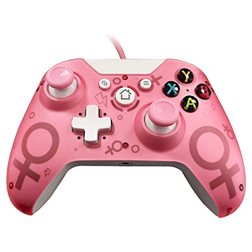 Mando Xbox One con Cable, Wired USB Joystick PC Gamepad para Microsoft & Windows Vista/XP/7/8/10, Controlador Xbox One S, Xbox One X/Xbox Series x Controller (Pink)