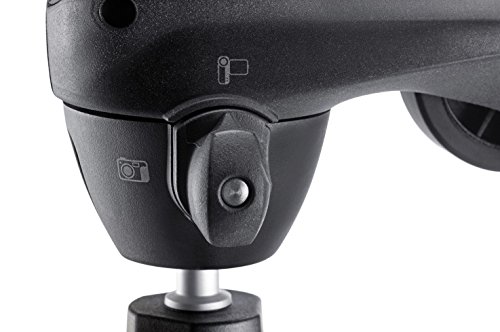 Manfrotto MKCOMPACTACN-BK Compact Action - Trípode con Rótula de Joystick para Cámaras Réflex (DSLR) de Iniciación, Compactas hasta 2kg, para Fotografías Vídeos, Negro