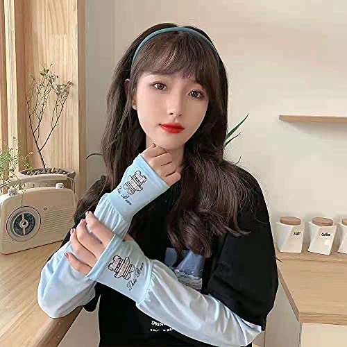Manga del brazo,La nueva versión coreana de la versión de verano no es apretada, fresca, protector solar, manga de hielo, impresión, verano, hielo, hielo, manga de hielo de dos propósitos-Código_vein