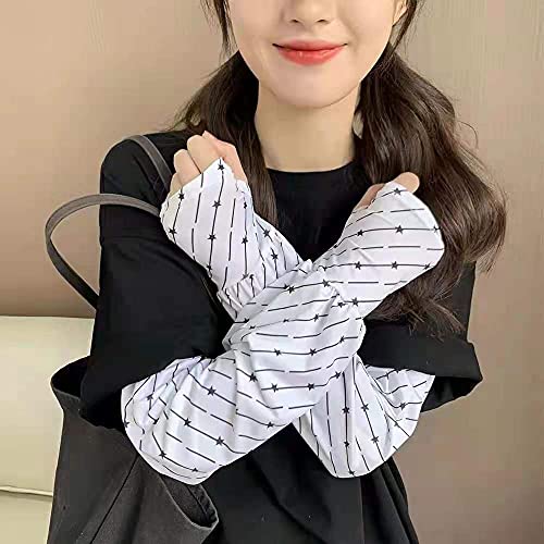 Manga del brazo,La nueva versión coreana de la versión de verano no es apretada, fresca, protector solar, manga de hielo, impresión, verano, hielo, hielo, manga de hielo de dos propósitos-Código_vein