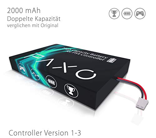Manual en alemán | Batería de Li-Ion de Alto Rendimiento 2000mAh para el Controlador PS4 versión 1-3 // Juego de Intercambio con Instrucciones fotográficas y Herramientas para Abrir el Controlador
