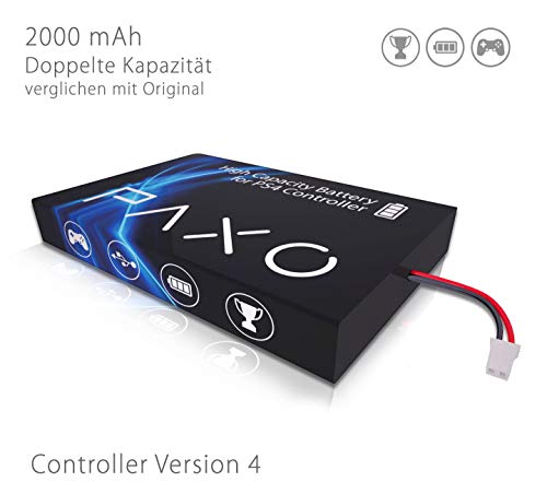 Manual en alemán | Batería de Li-Ion de Alto Rendimiento 2000mAh para el Controlador PS4 versión 4 // Juego de Intercambio con Instrucciones fotográficas y Herramientas para Abrir el Controlador