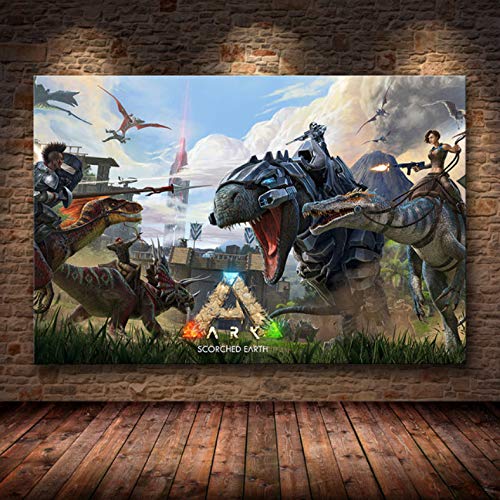 manyaxiaopu Ark Survival Evolved Poster Game 2018 Lienzo Póster Decorativo Pintura De La Pared Papel Pintado Decoración De La Sala Pintura Sin Marco A28 40X50Cm