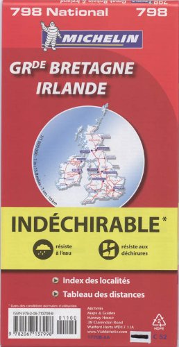 Mapa National Gran Bretaña Irlanda "Alta Resistencia" (Mapas National Michelin)