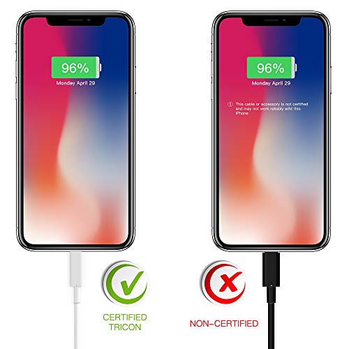 Marchpower Cable Cargador iPhone, 3Pack 1m2m3m Cable Lightning-[Apple MFi Certificado]-Cargador iPhone Compatible con iPhone 12/12 Pro MAX/SE 2020/11/X/XS/XR/8/8 Plus/7/7 Plus/6s/6s Plus/6,iPad,iPod