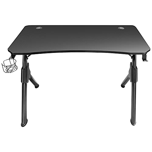 Mars Gaming MGD, Mesa Gaming Ergonómica, Soporte Cascos+Botella, 110x60cm, Negro