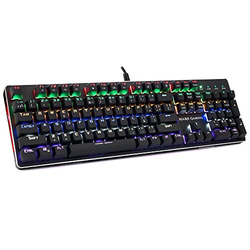 Mars Gaming MK4MINIBR, teclado PC, layout PORTUGUÉS, 6 efectos, switch marrón