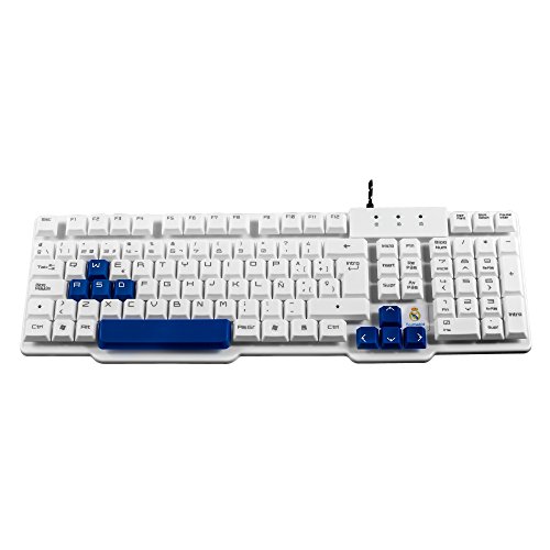 Mars Gaming MKRM, Teclado Gaming Oficial Real Madrid, USB, PS4/XBOX/SWITCH/PC