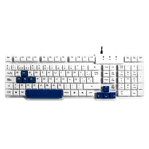 Mars Gaming MKRM, Teclado Gaming Oficial Real Madrid, USB, PS4/XBOX/SWITCH/PC