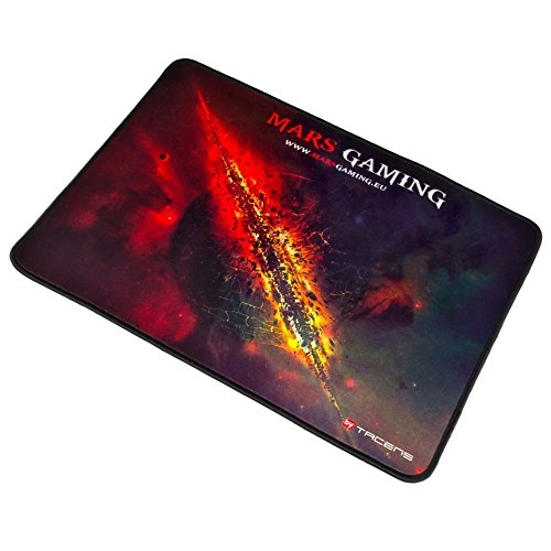 Mars Gaming MRM0 - Ratón PC, 4000DPI, óptico, iluminación RGB Flow + MMP1 Alfombrilla Gaming para PC (Máxima Precisión con Cualquier Ratón, Base de Caucho Natural