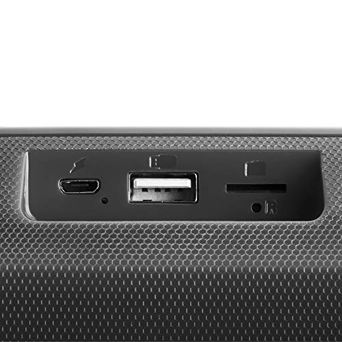 Mars Gaming MSBAX, Altavoz Bluetooth RGB, Compacto,10W, USB/MicroSD/Radio, Negro