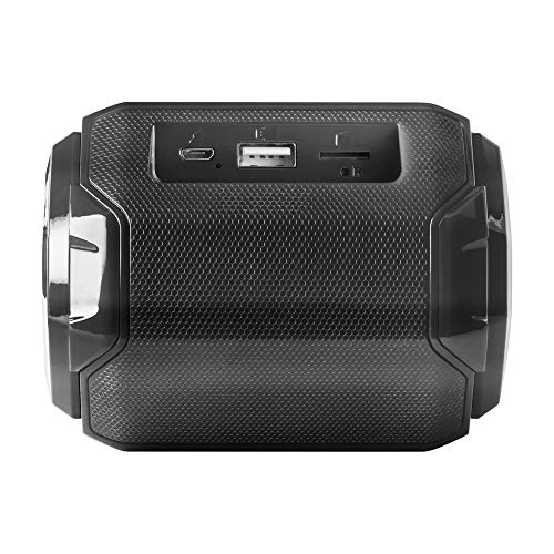 Mars Gaming MSBAX, Altavoz Bluetooth RGB, Compacto,10W, USB/MicroSD/Radio, Negro
