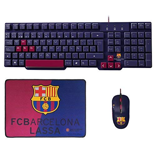MARSGAMING Mars Gaming BLBC2, Pack Gaming Oficial FC Barcelona Teclado, Ratón y Alfombrilla PS4/XBOX/PC
