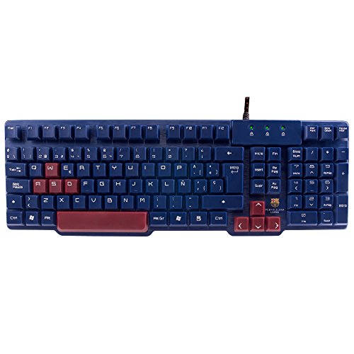 MARSGAMING Mars Gaming MKBC, Teclado Gaming Oficial FC Barcelona, USB, PS4/XBOX/SWITCH/PC