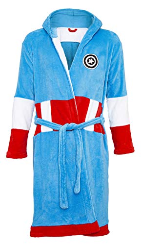 Marvel - Albornoz para hombre, de forro polar mullido con diseño de superhéroe de los Vengadores, Hulk o Capitán América - Bata supersuave y cómoda para dormir, unisex, regalos de cómics para hombres