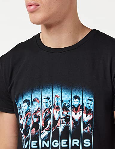 Marvel Avengers Endgame Formación del Equipo Camiseta para Hombre Negro 2XL