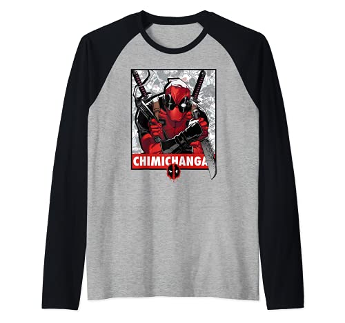 Marvel Deadpool Chimichangas Poster Camiseta Manga Raglan