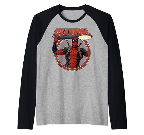 Marvel Deadpool Chump In The Deadpool Tee Camiseta Manga Raglan