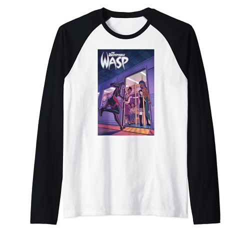 Marvel The Unstoppable Wasp Issue #6 Comic Book Cover Camiseta Manga Raglan