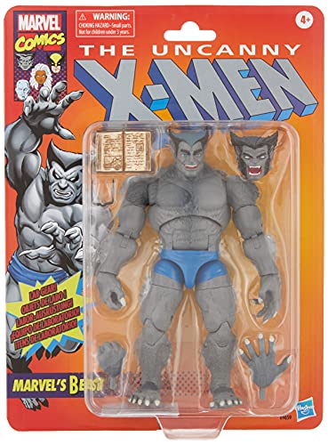 Marvel X-Men Legends Figura de Wolverine Vintage E96595L0, Color Gris