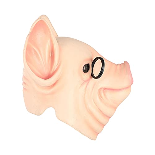 Máscara de Halloween Watchdog Legion Pig Caball Latex Adulto Máscara adecuada para la barra de la barra de Cosplay Máscara de Halloween complexion-One size