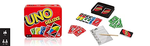 Mattel Games UNO Deluxe, juego de cartas (Mattel K0888)