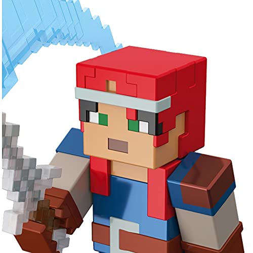 Mattel Minecraft-Minecraft Dungeons Figura de Juguete de 8cm Valorie (Mattel GNC24)