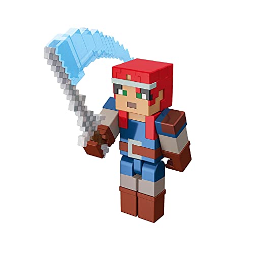 Mattel Minecraft-Minecraft Dungeons Figura de Juguete de 8cm Valorie (Mattel GNC24)