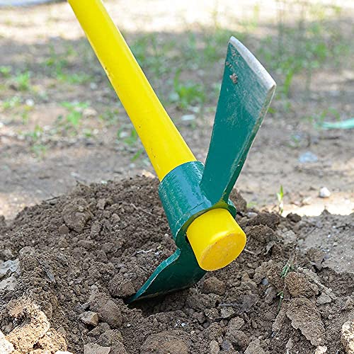 Mattock Hoe Micro Pick Axe Tool Jardinería Desmalezado Mini Acero Pico De Fibra De Vidrio Mango Eje Pick Axe Pickaxe Garden Farm Tool 38.5 * 22.5 Cm