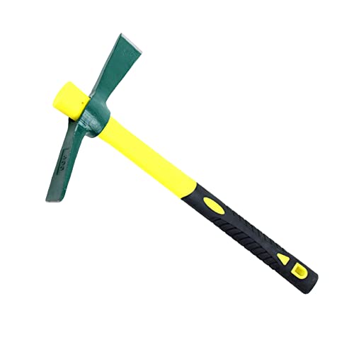 Mattock Hoe Micro Pick Axe Tool Jardinería Desmalezado Mini Acero Pico De Fibra De Vidrio Mango Eje Pick Axe Pickaxe Garden Farm Tool 38.5 * 22.5 Cm
