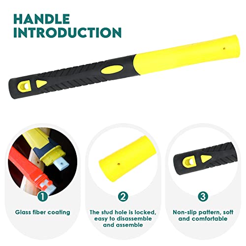 Mattock Hoe Micro Pick Axe Tool Jardinería Desmalezado Mini Acero Pico De Fibra De Vidrio Mango Eje Pick Axe Pickaxe Garden Farm Tool 38.5 * 22.5 Cm