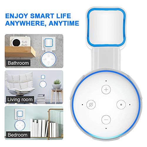 Maxesla Soporte Echo Dot 3 Generacion, Altavoz Inteligente una solución de Ahorro de Espacio para Altavoces Smart Home, Altavoces, Accesorios con organización de Cables, sin Cables desordenados,Blanco