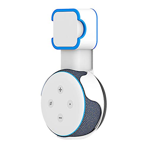 Maxesla Soporte Echo Dot 3 Generacion, Altavoz Inteligente una solución de Ahorro de Espacio para Altavoces Smart Home, Altavoces, Accesorios con organización de Cables, sin Cables desordenados,Blanco